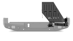 Toyota Tacoma Storage Rack - Passenger Side - Body Armor 4x4 - Side Swingout - Light Texture Black - `16-`23